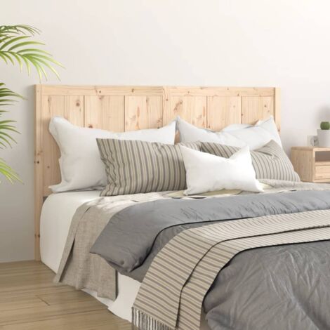 Vidaxl – Tête de lit en bois massif de pin 125,5x4x100 cm – Charme rustique – Soutien dorsal confortable – Assemblage requis