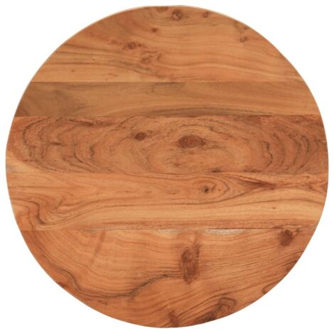 Vidaxl – Dessus de table rond 60 cm en bois massif d'acacia – Épaisseur 2,5 cm – Surface non traitée pour personnalisation – Table basse recommandée