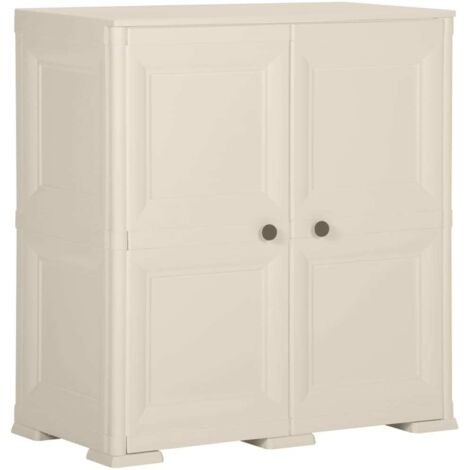 Armoire plastique 79x43x85,5 cm design bois glace à la vanille vidaXL (1/5)