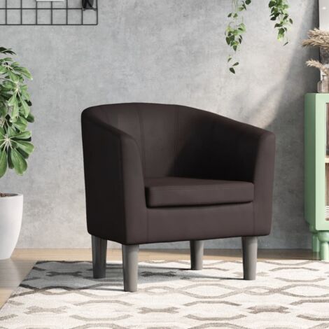 Fauteuil marron similicuir vidaXL (1/6)