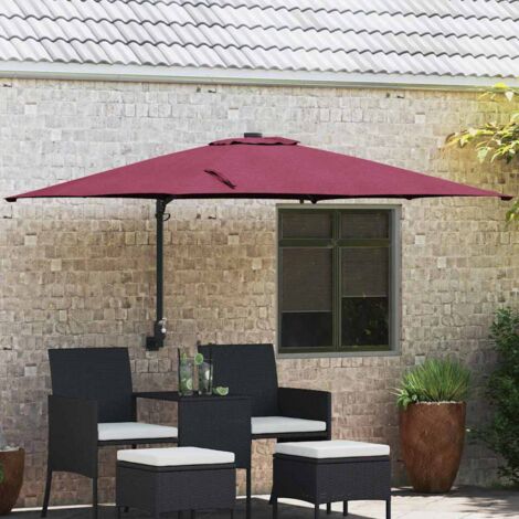 Parasol de jardin Rouge bordeaux 248.5 x 247.5 x 160 cm tissu vidaXL (1/5)
