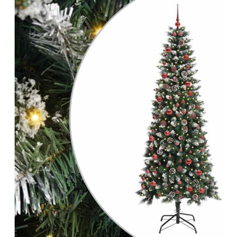 Sapin de Noël artificiel Vert 210 cm PVC, plastique et acier vidaXL (1/5)