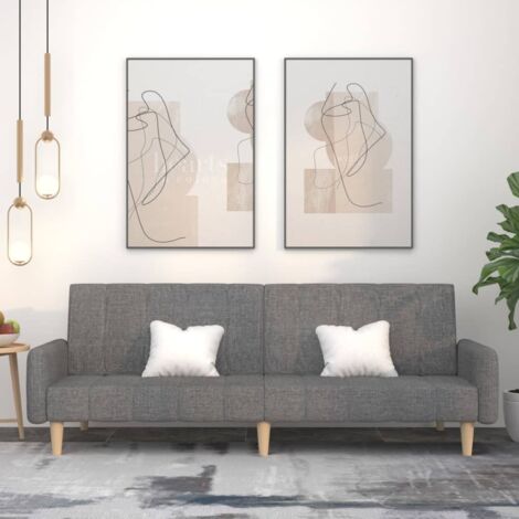 Canapé-lit à 2 places gris clair tissu vidaXL65076 (1/5)