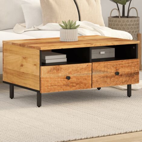 Table basse 80x54x40 cm bois massif d'acacia vidaXL (1/5)