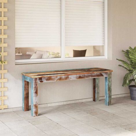 Vidaxl – Banc de table en bois massif de récupération 110x35x45 cm – Style vintage – Unique et fait main – Pour intérieur et extérieur (1/7)