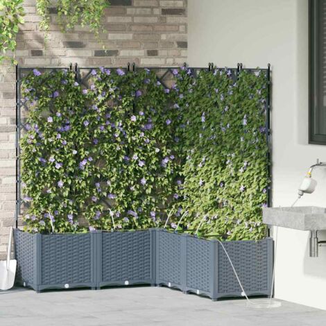 Pots de jardin Gris clair 120 x 120 x 142 cm Acier vidaXL (1/5)