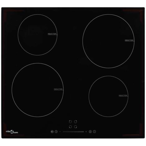 Vidaxl – Plaque induction 4 foyers 7000W – Commande tactile – Verre résistant à la chaleur – Détection automatique de casserole – Minuterie 99 min