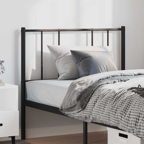 Tête de lit Style Scandinave pour chambre à coucher métal noir 100 cm vidaXL (1/5)