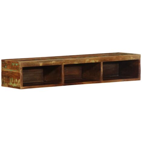 Meuble TV mural 100x30x19 cm bois massif de récupération vidaXL (1/5)
