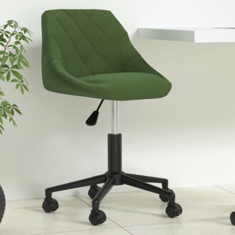 vidaXL Chaise pivotante de bureau Vert foncé Velours (1/5)