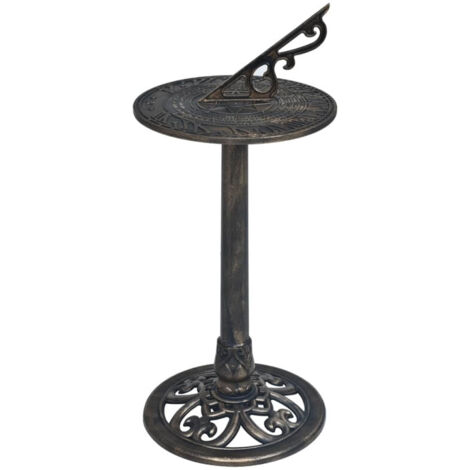 Cadran solaire Bronze 35,5x82 cm Plastique vidaXL