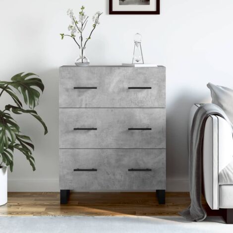 Buffet gris béton 69,5x34x90 cm bois d'ingénierie vidaXL (1/5)