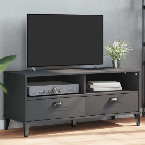 Meuble TV VIKEN gris anthracite bois de pin solide vidaXL (1/5)