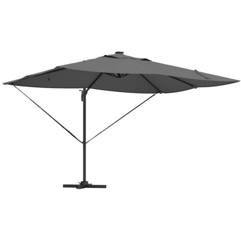 vidaXL Parasol Roma à Bras Déporté Anthracite et noir (1/5)