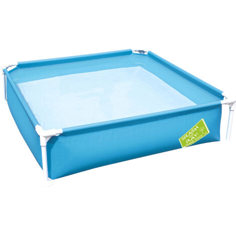 Bestway – Piscine enfant carrée 122x122x30,5 cm – Capacité 365L – PVC résistant – Installation rapide en 10 minutes – Pour extérieur (1/10)
