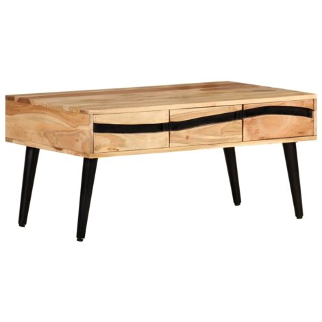 Table basse 88x50x42 cm Bois d'acacia solide vidaXL (1/5)