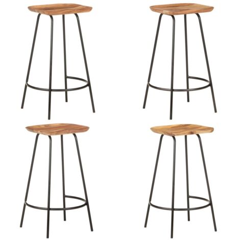 Tabourets de bar lot de 4 bois d'acacia solide vidaXL (1/6)