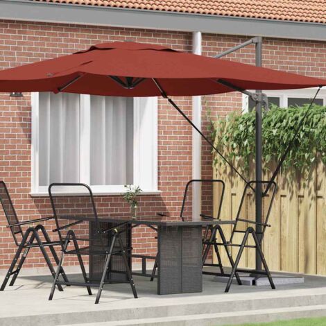Parasol Roma Rouge 286 x 285 x 265 cm Polyester et Aluminium vidaXL (1/5)