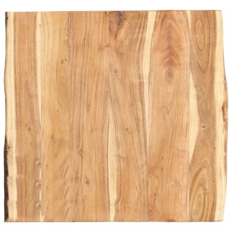 Vidaxl – Table en bois d'acacia massif 60x60cm – Épaisseur 38mm – Surface polie et laquée – Grain naturel et bords vivants