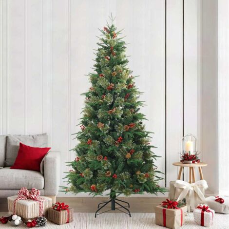Sapin de Noël Artificiel à Branches Articulées Vert 240 cm vidaXL (1/5)