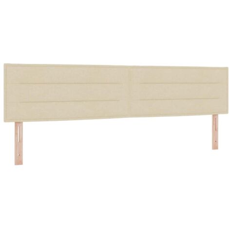 Tête de lit avec tête de lit Crème 200 cm tissu vidaXL