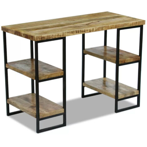 vidaXL Bureau en bois de manguier 110 x 50 x 76 cm (1/5)