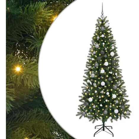 Sapin de Noël artificiel avec 300 LED Vert 210 cm PE et PVC vidaXL (1/5)