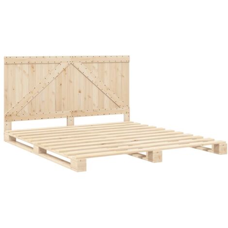 Cadre de lit sans matelas avec tête de lit 200x200 cm vidaXL (1/5)