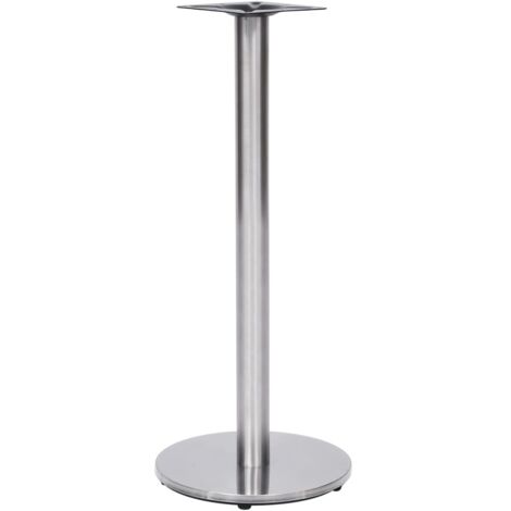 Vidaxl – Pied de table de bistro argenté Ø45x107 cm – Acier inoxydable robuste – Installation rapide avec trou pré-percé – Pour usage professionnel