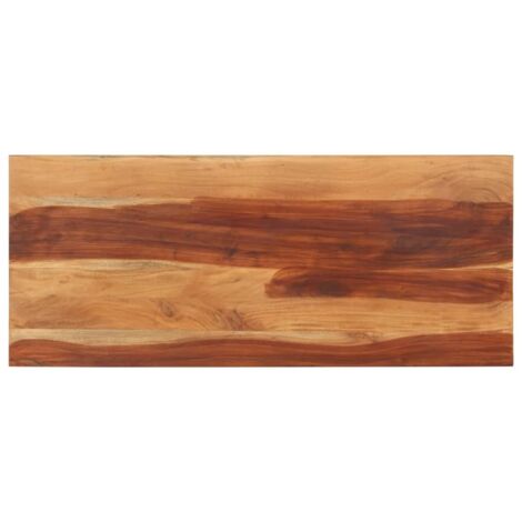 Vidaxl – Dessus de table en bois d'acacia massif 60x140 cm – Épaisseur 15-16 mm – Finition polie et vernie – Charme rustique pour espaces commerciaux