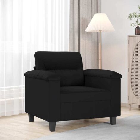 Chaise de canapé noir 60 cm tissu microfibre vidaXL (1/5)