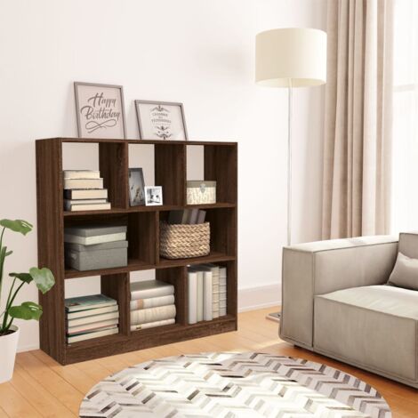 Bibliothèque Chêne marron 97,5x29,5x100 cm Bois d'ingénierie vidaXL (1/6)