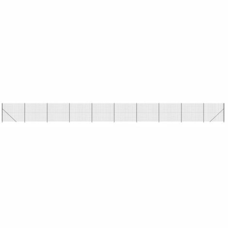 Clôture en treillis métallique avec bride anthracite 1,8x25 m vidaXL (1/6)