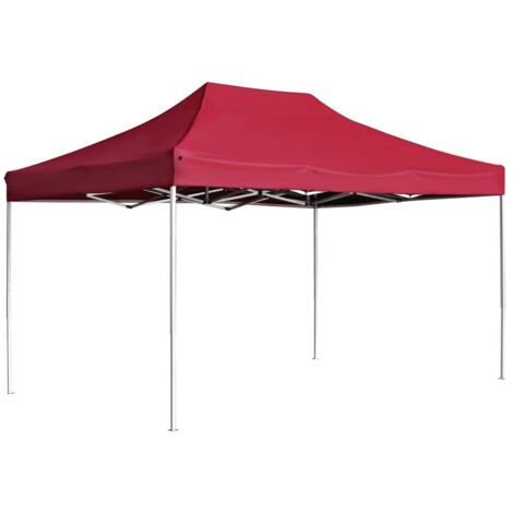 Tente de réception pliable Aluminium 4,5x3 m Bordeaux vidaXL (1/6)