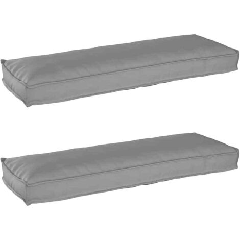 Set de coussins de palette 2 pcs Gris 120 x 40 x 8 cm vidaXL (1/5)