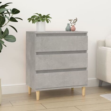 vidaXL Buffet Gris béton 60x35x70 cm Bois d'ingénierie