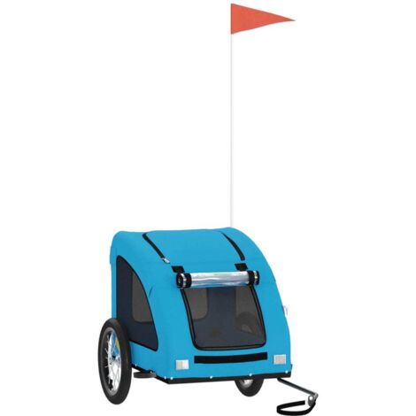 Remorque de vélo pour animaux de compagnie bleu vidaXL (1/5)