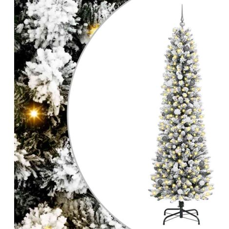 Sapin de Noël artificiel Blanc 240 cm PVC, métal et plastique vidaXL (1/5)