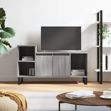 Meuble TV Sonoma gris 100x35x55 cm Bois d'ingénierie vidaXL (1/5)