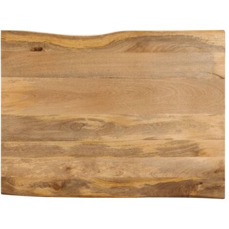 Vidaxl – Dessus de table en bois massif manguier 110x80x2,5 cm – Bord vivant rustique – Surface facile à nettoyer – Pour usage professionnel