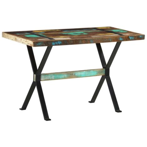 Table à manger 120x60x76 cm Bois de récupération massif vidaXL