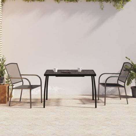 Ensemble à manger de jardin 3 pcs anthracite acier vidaXL (1/5)