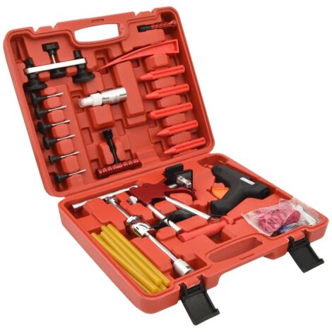 Vidaxl – Coffret multi-outils 42 pcs – Débosseleur réglable et pistolet à colle 40W – Outils pour réparation sans peinture – Mallette de rangement incluse (1/5)
