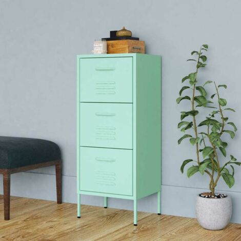 Armoire de rangement Vert menthe 42,5x35x101,5 cm Acier vidaXL (1/5)