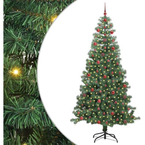 Sapin de Noël avec 300 LED avec support Vert 240 cm PVC vidaXL (1/5)