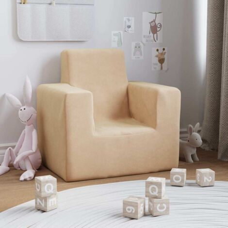 Canapé pour enfants Crème Peluche douce vidaXL (1/5)