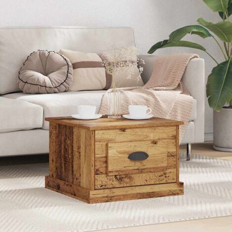 Table basse Bois ancien 50 x 50 x 35 cm Bois d'ingénierie vidaXL (1/5)
