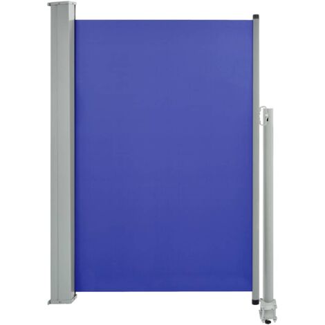 Auvent latéral rétractable de patio 120x300 cm Bleu vidaXL
