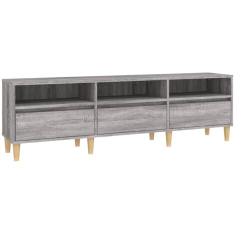 Furniture Limited - Meuble TV Sonoma gris 150x30x44,5 cm bois (1/5)