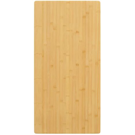 Vidaxl – Plateau de table en bambou 50x100x4 cm – Finition vernie – Matériau durable pour usage professionnel – Unique par ses grains